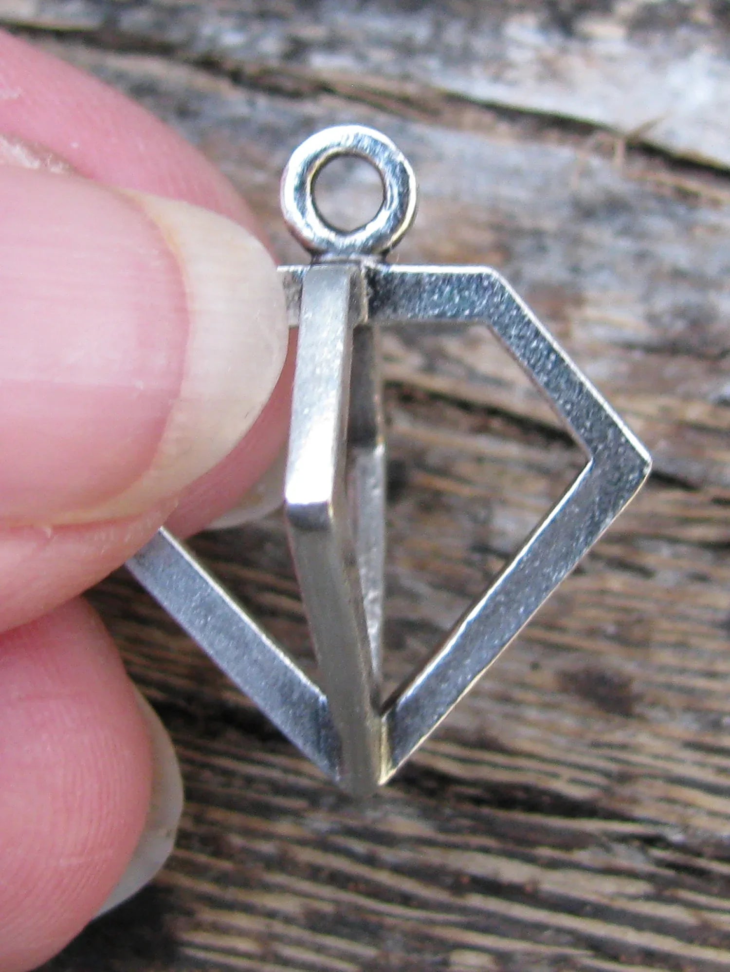 Berlock Silverfärgad - Diamant 19x17mm 1 styck Grekisk Metall