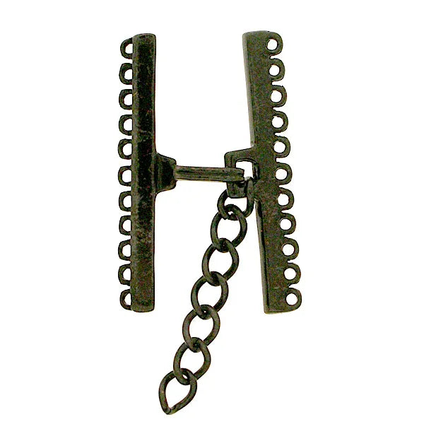 Claspgarten Brett Avslut - Haklås 37mm, Svart, 1 Styck Claspgarten