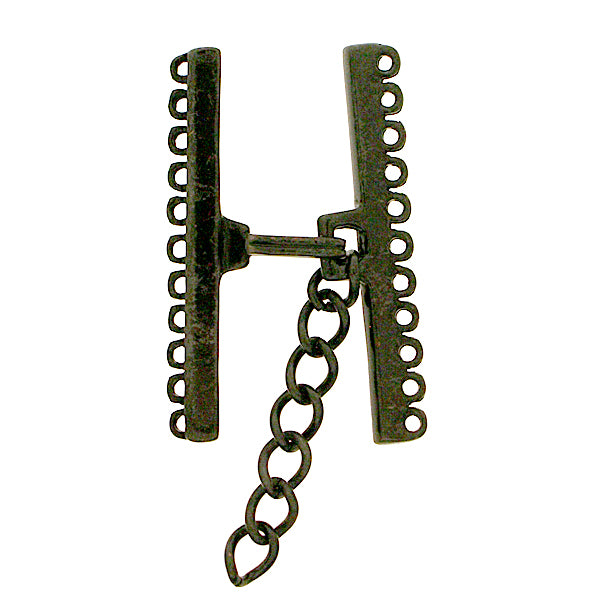 Claspgarten Brett Avslut - Haklås 37mm, Svart, 1 Styck Claspgarten