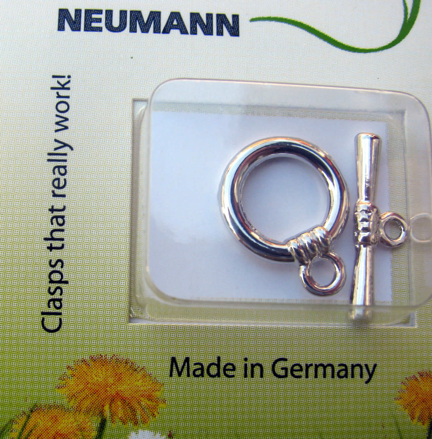 Claspgarten Stavlås - Stilren Rund, Silverfärgad, 13,5mm, 1 Set Claspgarten