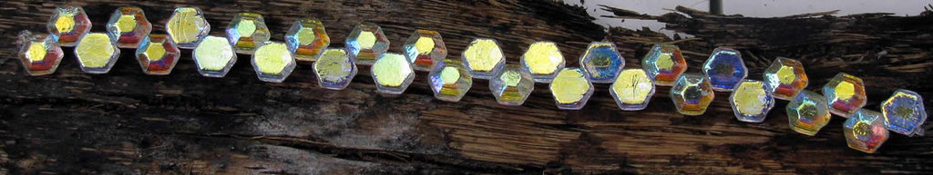 Honeycomb Jewel - Crystal Full AB 6mm, 1 sträng Hilmas Pyssel