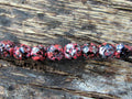 Tjeckiska Firepolish - Tweedy Pink 4 mm, 1 sträng Hilmas Pyssel