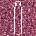 Miyuki Seed Beads - Silverlined Alabaster Dyed Dark Rose 8/0, 22 gram
