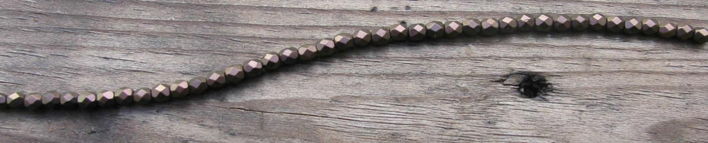 Tjeckiska Firepolish - Polychrome Copper Ombre 4 mm, 1 sträng Hilmas Pyssel