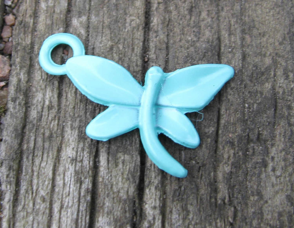 Berlock Turkos - Fjäril 21x12mm 1 styck Grekisk Metall