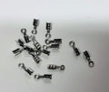 Fästen Mörkt silverfärgade - För band 1 mm 20-pack Grekisk Metall