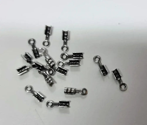 Fästen Mörkt silverfärgade - För band 1 mm 20-pack Grekisk Metall