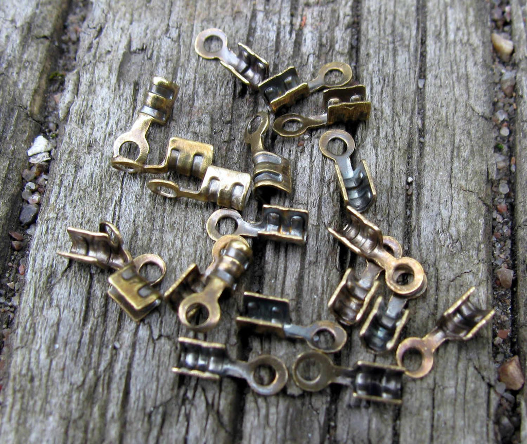 Fästen Bronsfärgade - För band 1 mm 20-pack Grekisk Metall