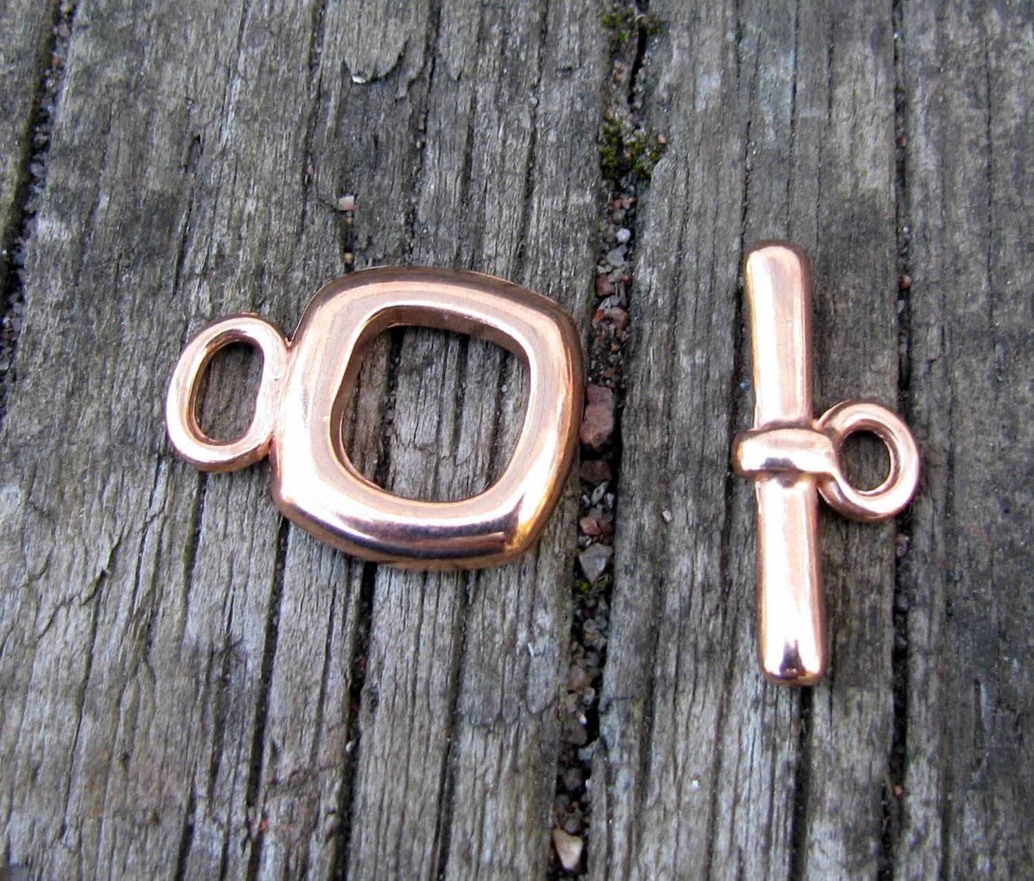 Stavlås Roséguldfärgat - Enkel fyrkantig 16mm, 1 set Grekisk Metall