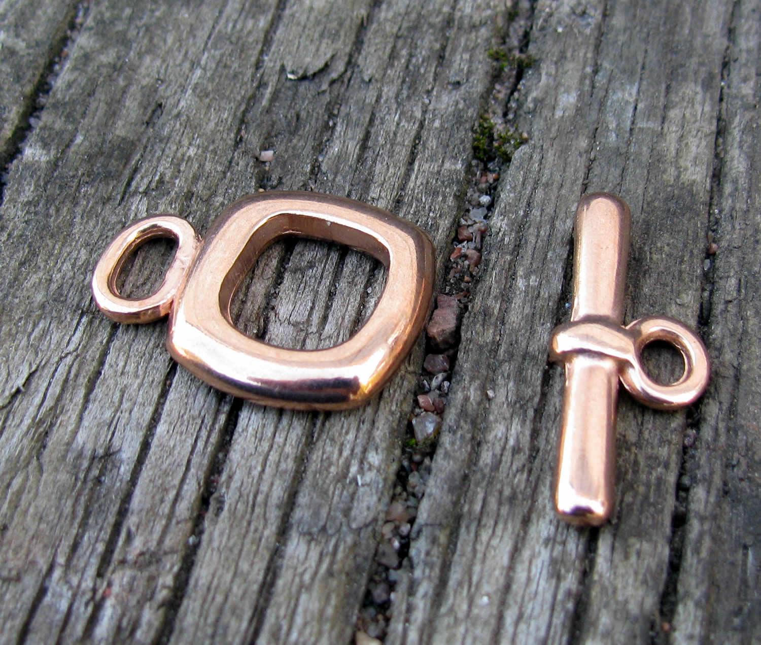 Stavlås Roséguldfärgat - Enkel fyrkantig 16mm, 1 set Grekisk Metall