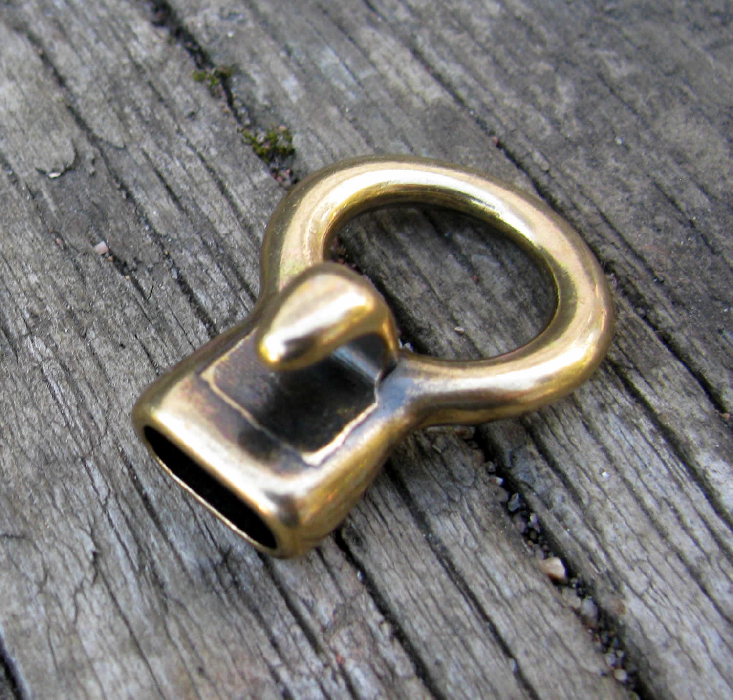 Bronsfärgat Haklås - Toggel 11x5,3mm 1 styck Grekisk Metall