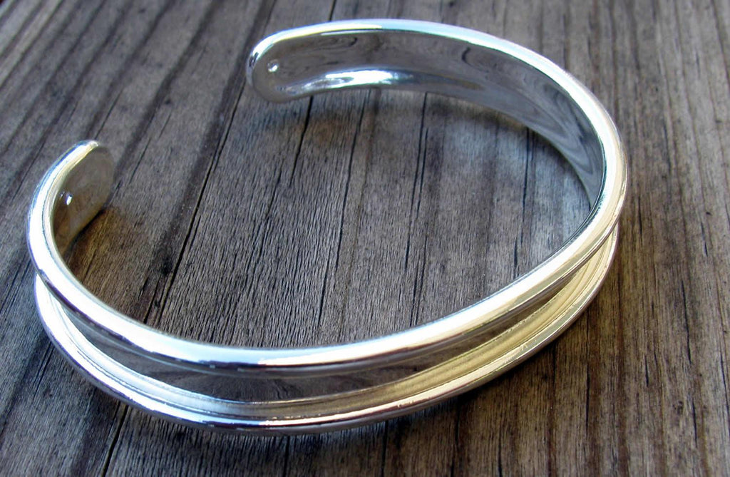 Armbandsstomme Ljustsilverfärgad - Breda platta band 5mm, 1 Styck Grekisk Metall