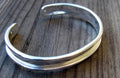 Armbandsstomme Ljustsilverfärgad - Breda platta band 5mm, 1 Styck Grekisk Metall