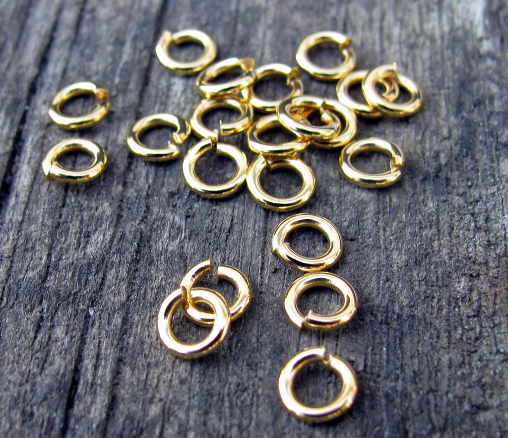 Bindringar 24K guldpläterade - 5x1 mm 20-pack Grekisk Metall