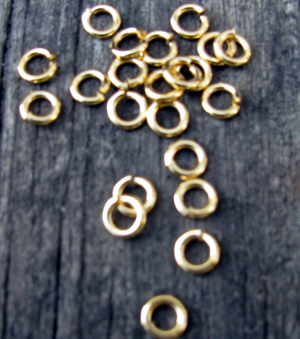 Bindringar 24K guldpläterade - 5x1 mm 20-pack Grekisk Metall