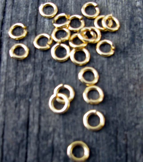 Bindringar 24K guldpläterade - 5x1 mm 20-pack Grekisk Metall