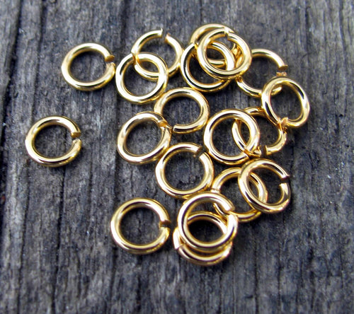 Bindringar 24k guldpläterade - 4,5x0,8 mm, 20-pack Grekisk Metall