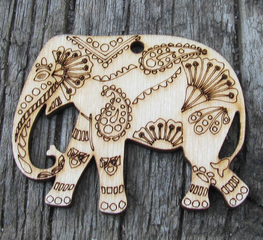 Hänge Trä - Elefant 61x50mm 1 styck Hilmas Pyssel