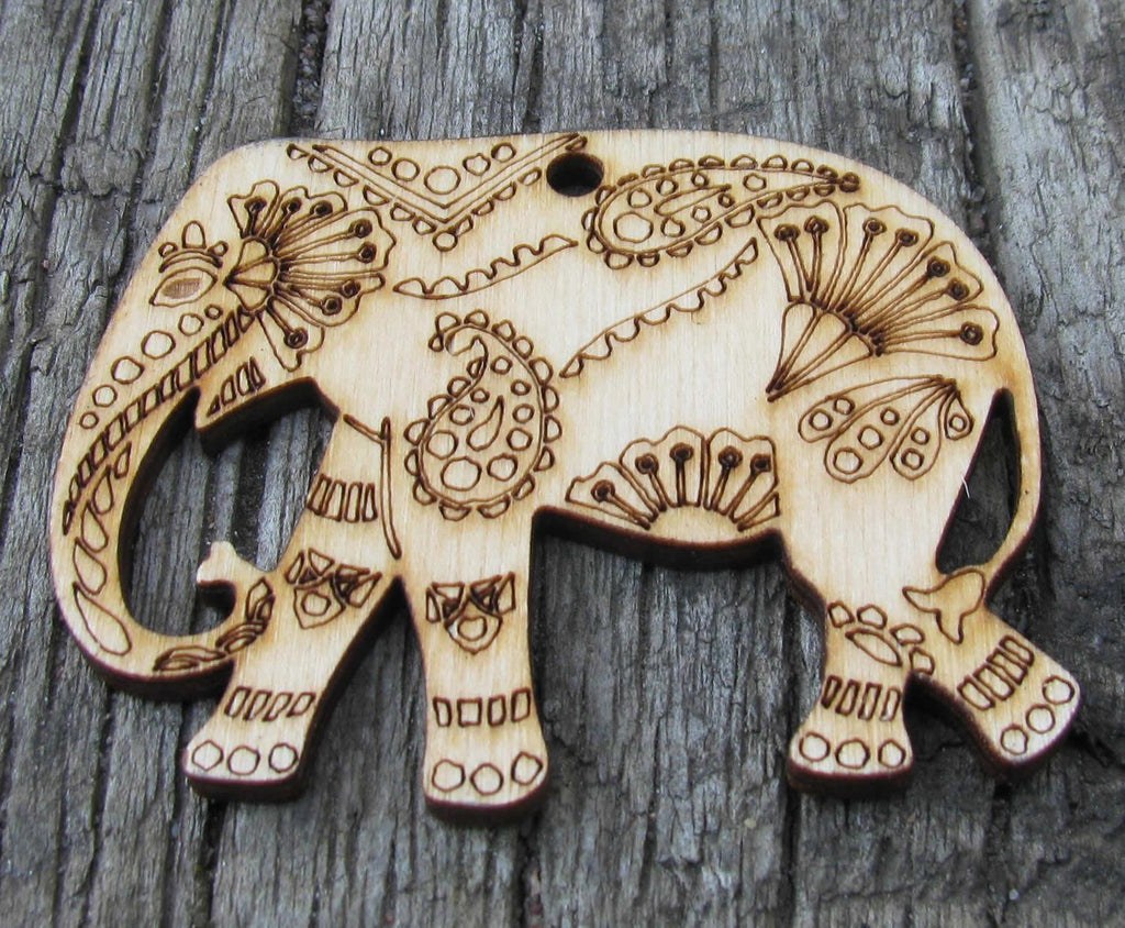 Hänge Trä - Elefant 61x50mm 1 styck Hilmas Pyssel