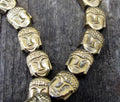 Hematit - Buddha-huvud 8x7mm i Guld 1 Sträng Hilmas Pyssel