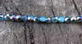 Tjeckiska Firepolish - Aqua Vitrail 3 mm, 1 sträng Hilmas Pyssel