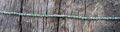 Tjeckiska Firepolish - Aqua Picasso 3 mm, 1 sträng Hilmas Pyssel