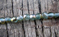 Tjeckiska Firepolish - Aqua Celsian 3 mm, 1 sträng Hilmas Pyssel