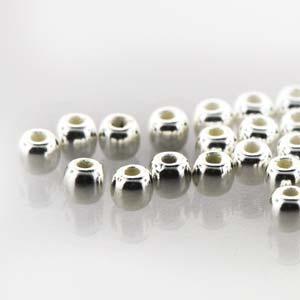 Tjeckiska Druk (Runda) - Fine Silver Plate True 2mm, 600-pack Hilmas Pyssel