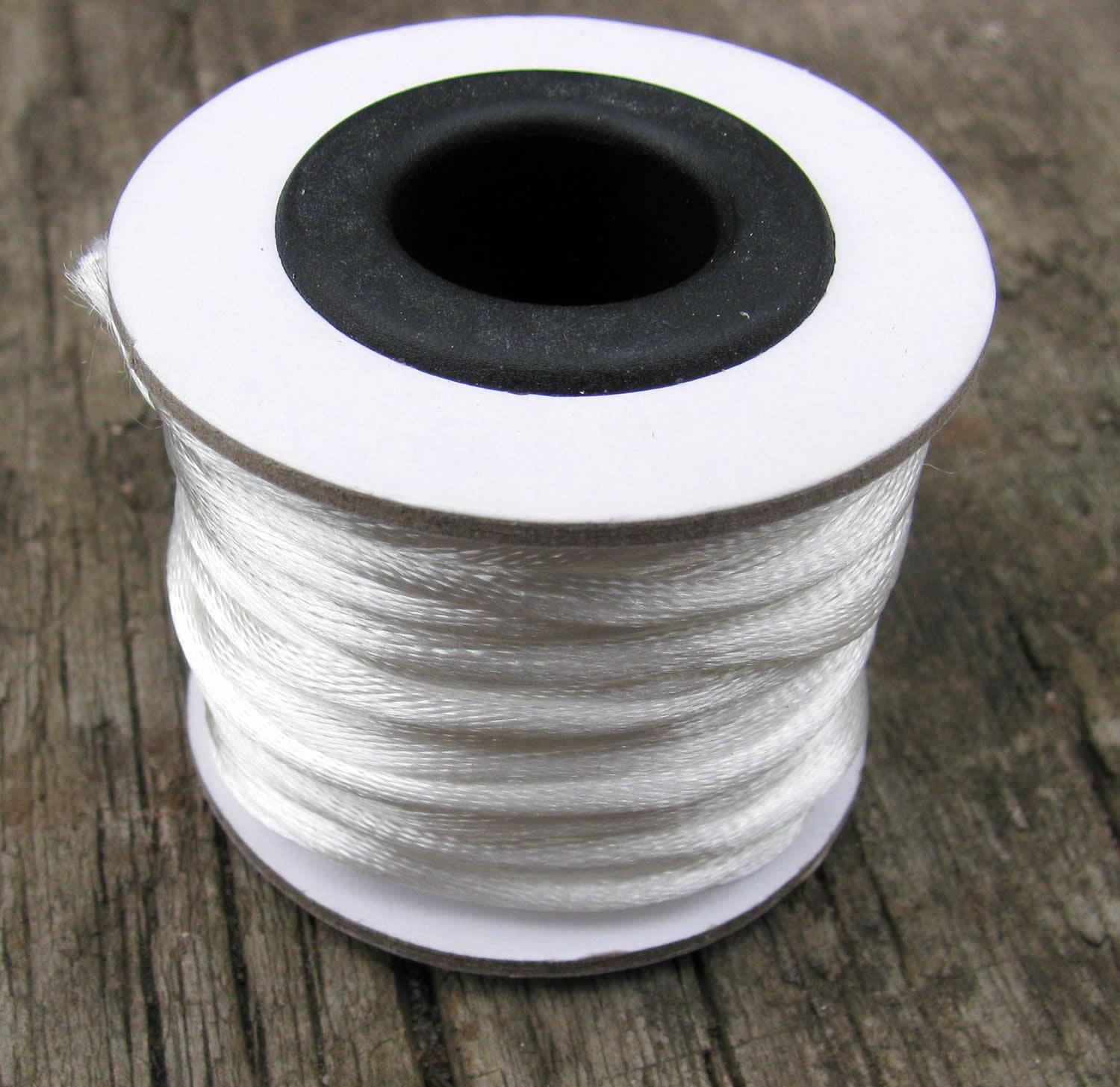 Nylontråd - Vit, 2 mm, 1 rulle (10m) Hilmas Pyssel
