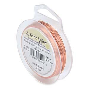 Artistic Wire 28 Ga - Bare Copper, 1 rulle - Hilmas Pyssel