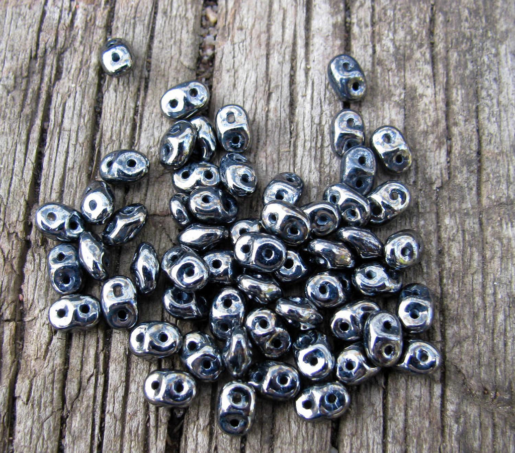 SuperDuo - Jet Hematite 10 gram Matubo