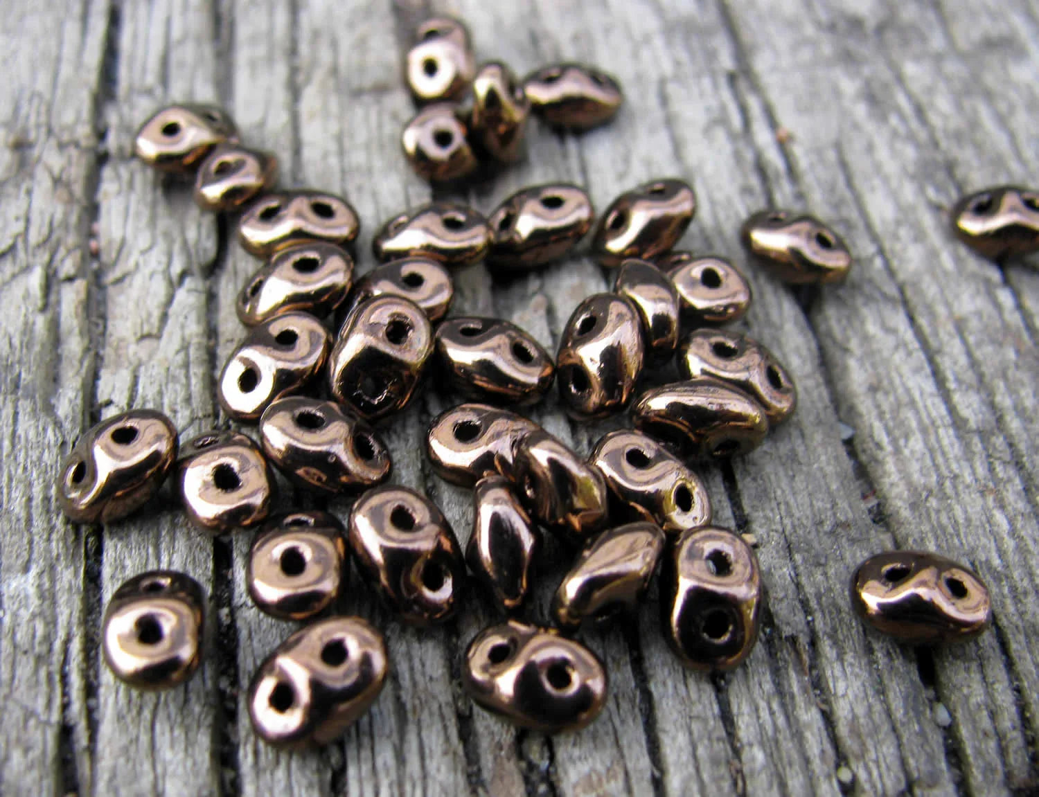 SuperDuo - Jet Bronze, 10 gram Matubo
