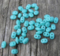SuperDuo - Opaque Green Turquoise Matte, 10 gram Matubo