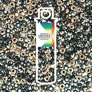 Miyuki Seed Beads - Unions Black Capri Gold 15/0, 8,2 gram Miyuki