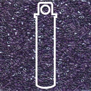 Miyuki Delica Hexcut - Sparkling Violet Lined Crystal 11/0 Miyuki