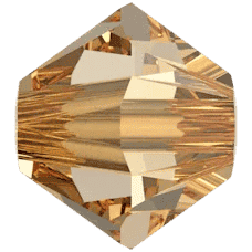 Primero Crystals 5328 Bicone - Crystal Golden Shadow 4mm 25-pack Primero Crystals