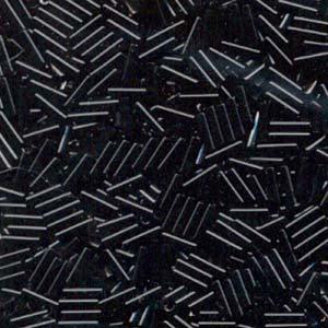 Miyuki Bugle Beads - Opaque Black 6 mm, 10 gram Miyuki