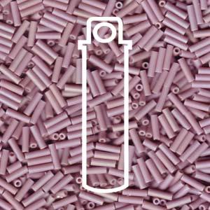 Miyuki Bugle Beads - Matte Opaque Mauve AB 6 mm, 17 gram Miyuki
