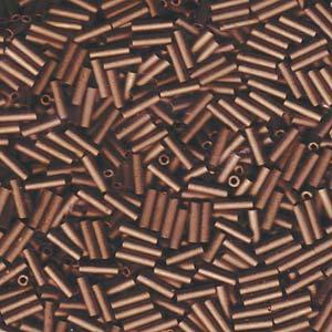 Miyuki Bugle Beads - Matte Metallic Dark Bronze 6 mm, 10 gram Miyuki