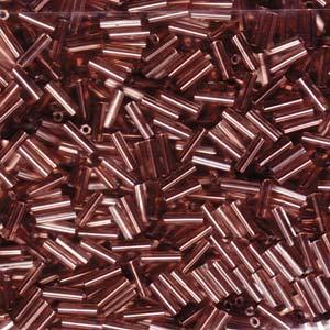 Miyuki Bugle Beads - Copper Lined Crystal 6 mm Miyuki
