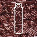 Miyuki Bugle Beads - Copper Lined Crystal 6 mm Miyuki