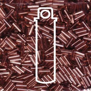 Miyuki Bugle Beads - Copper Lined Crystal 6 mm Miyuki