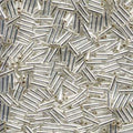 Miyuki Bugle beads- Silver Lined Crystal 6 mm, 10 gram Miyuki