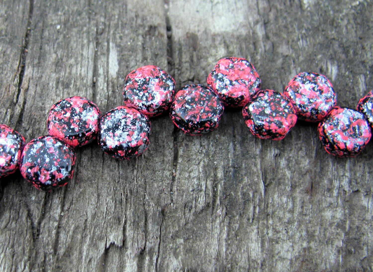 Honeycomb - Tweedy Pink 6mm, 1 sträng Hilmas Pyssel