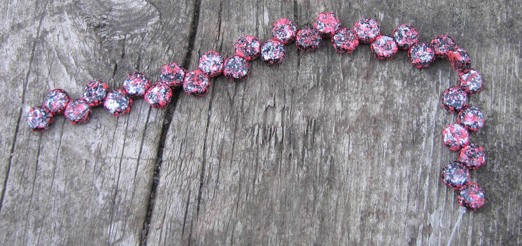 Honeycomb - Tweedy Pink 6mm, 1 sträng Hilmas Pyssel