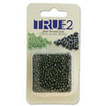 Tjeckiska Druk (Runda) - Polychrome Sage & Citrus True 2mm, 9 gram Hilmas Pyssel