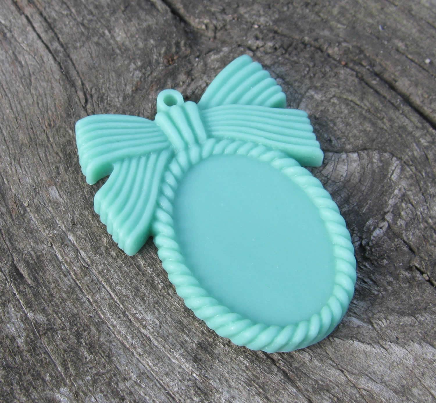 Ram i resin - Mintgrön med rosett, 1-pack Hilmas Pyssel