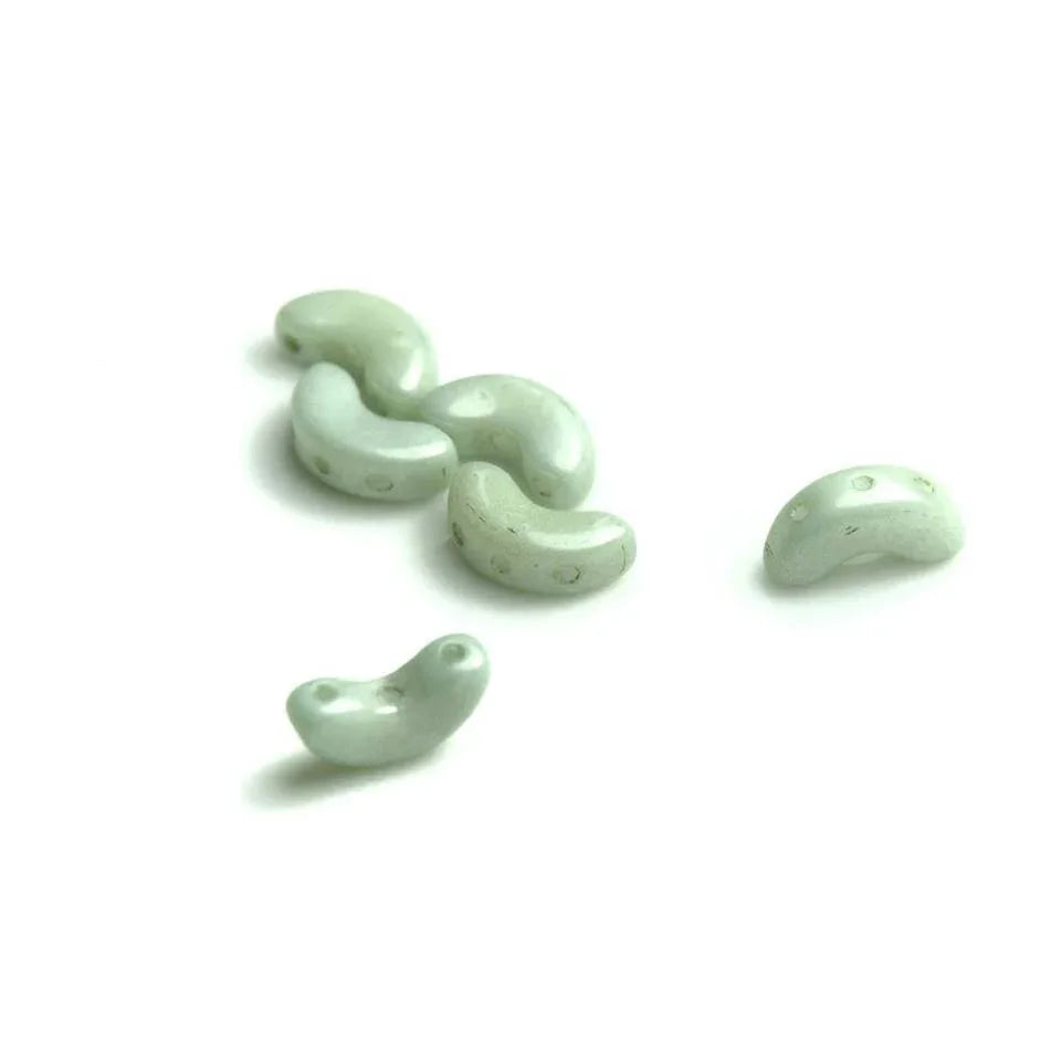 Arcos® par Puca® - Opaque Light Green Ceramic Look, 10 gram Les perles par Puca® - Paris