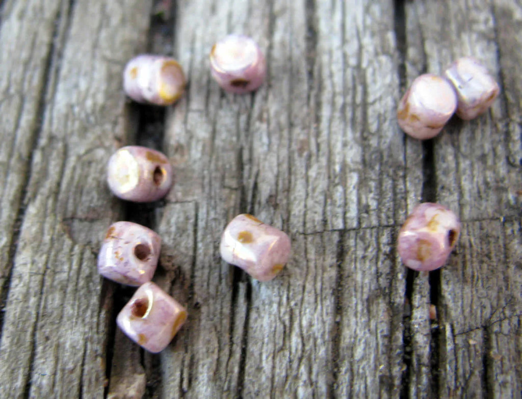 Minos® par Puca® - Opaque Mix Rose/Gold Ceramic Look, 5 gram Les perles par Puca® - Paris
