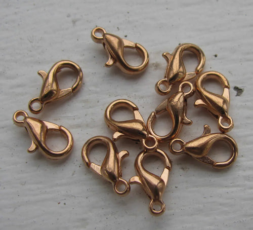 Klolås 24K Roséguldpläterad - Kvalitetslås 10 mm 15-pack Grekisk Metall